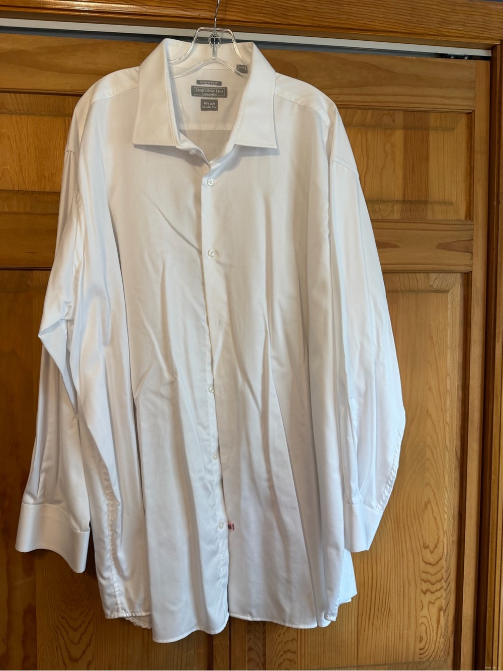 Christopher Lena Classic White Spread-Collar Dress Shirt - Men's